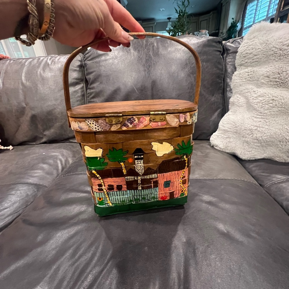 Boho Vintage Wooden Purse: One of a kind